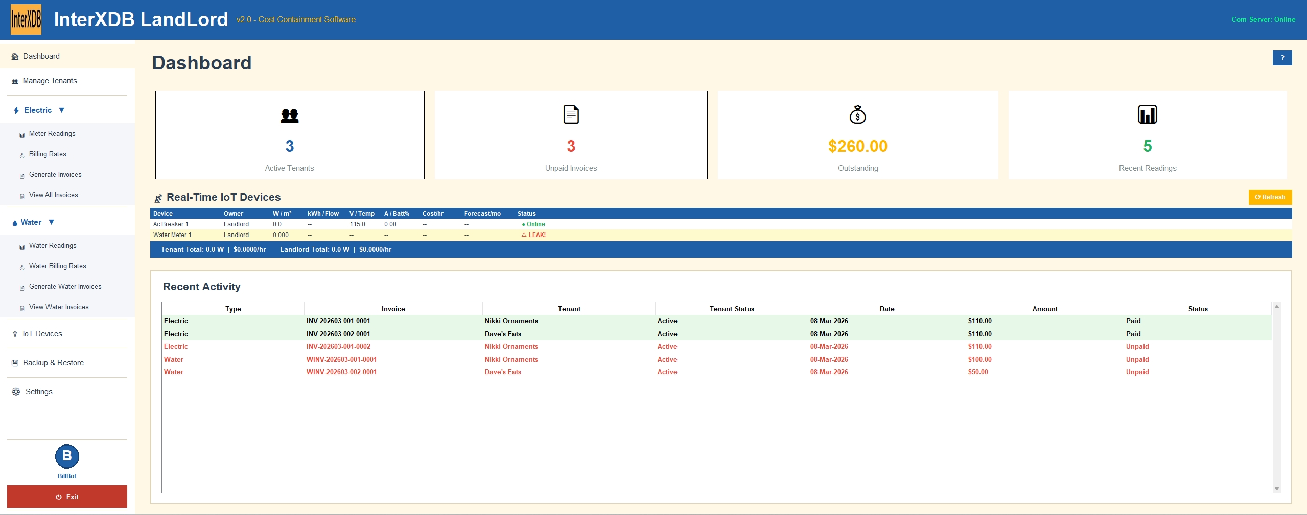 LandLord Dashboard